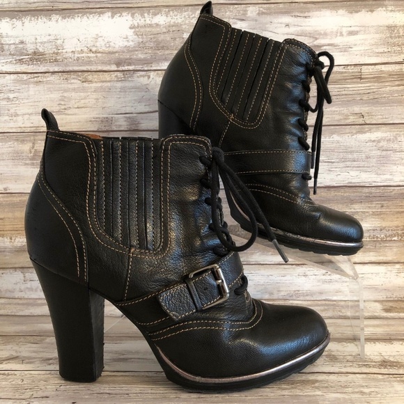 lace up granny ankle boots